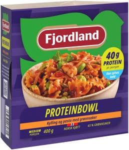 Fjordland Proteinbowl Kylling og pasta med grønnsaker
