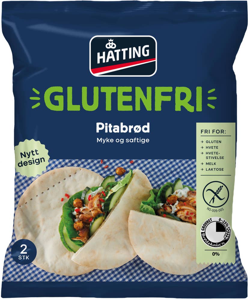 Hatting Glutenfrie Pitabrød 2 stk