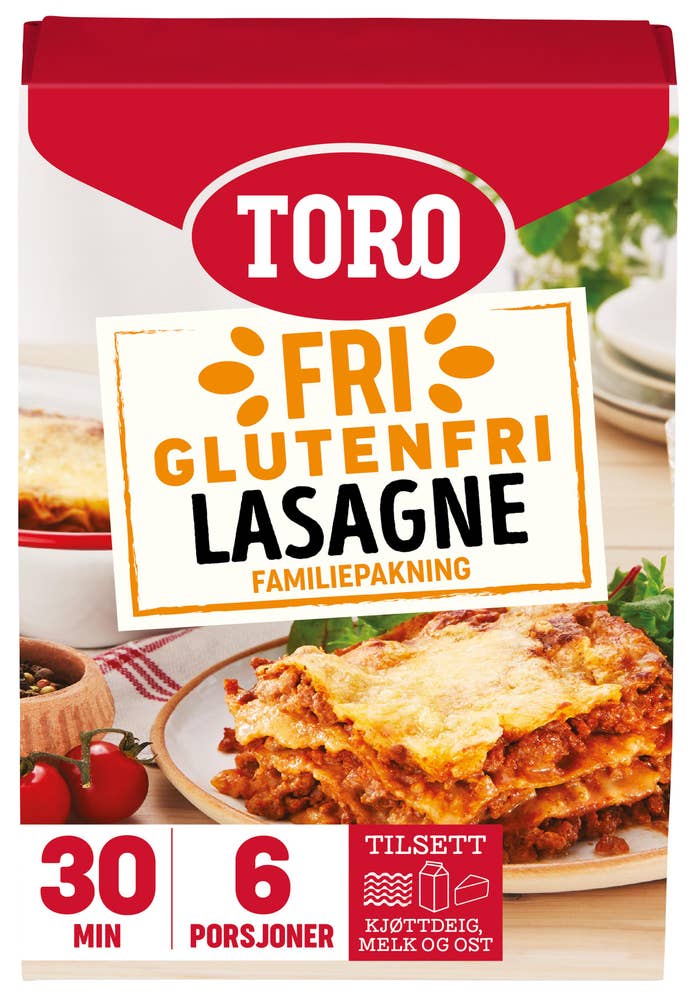 Toro Glutenfri lasagne Familiepakning