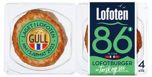 Lofoten Burger av torsk og sei 86%