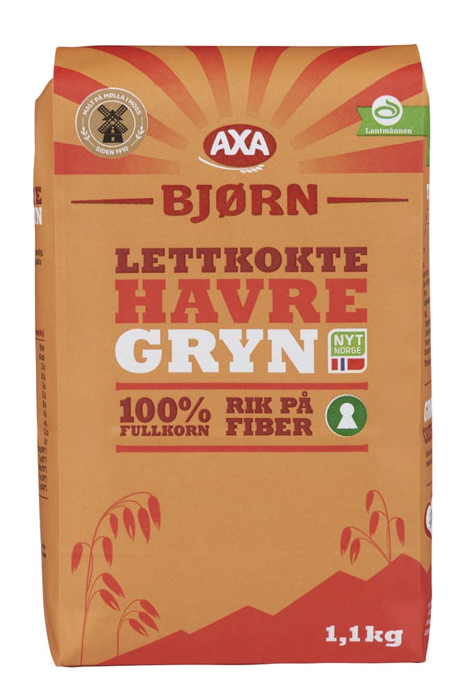 Axa Bjørn Lettkokte Havregryn