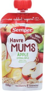 Semper Fruktmums eple og havre Fra 6 mnd