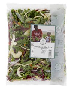 Huseby Gaard KUTTA grov miks Grønnkål, hodekål, rødkål, rødbete og gulrot