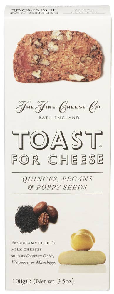 Fine Cheese Minitoast m/Kvede Kvede, Pekannøtter & Valmuefrø