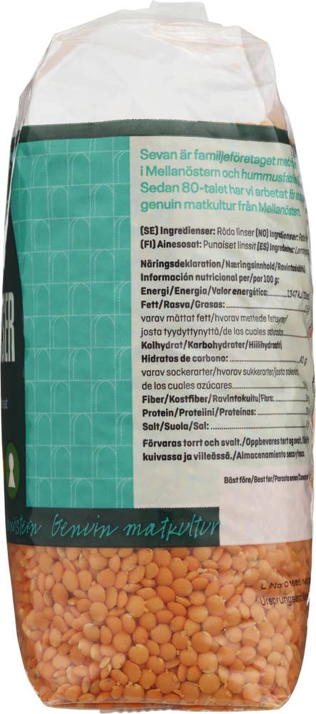 SEVAN Tørkede røde linser, hele