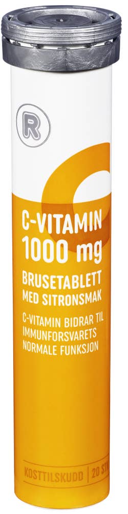 R C-Vitamin 1000 mg Brusetablett med sitronsmak