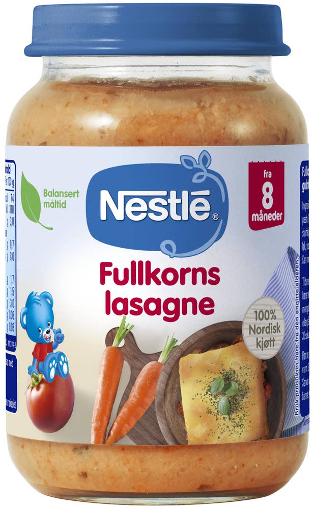 Nestlé Fullkornslasagne Fra 8 mnd