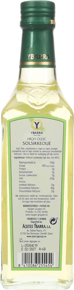 Ybarra High Oleic solsikkeolje til steking