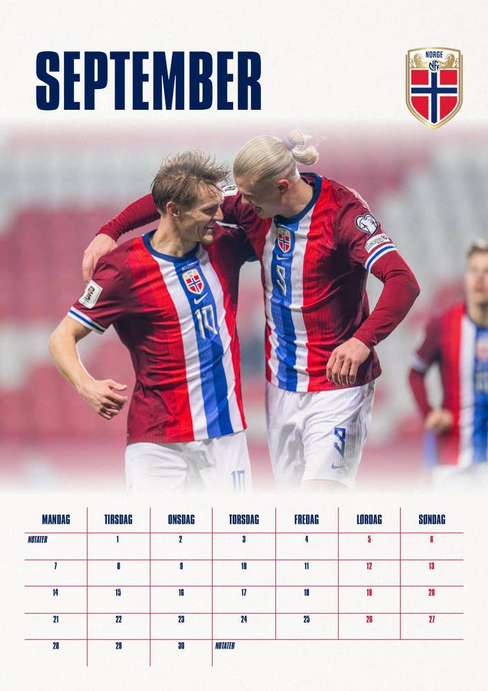 Magic Store NFF Fotballkalender Norge 2026 A3