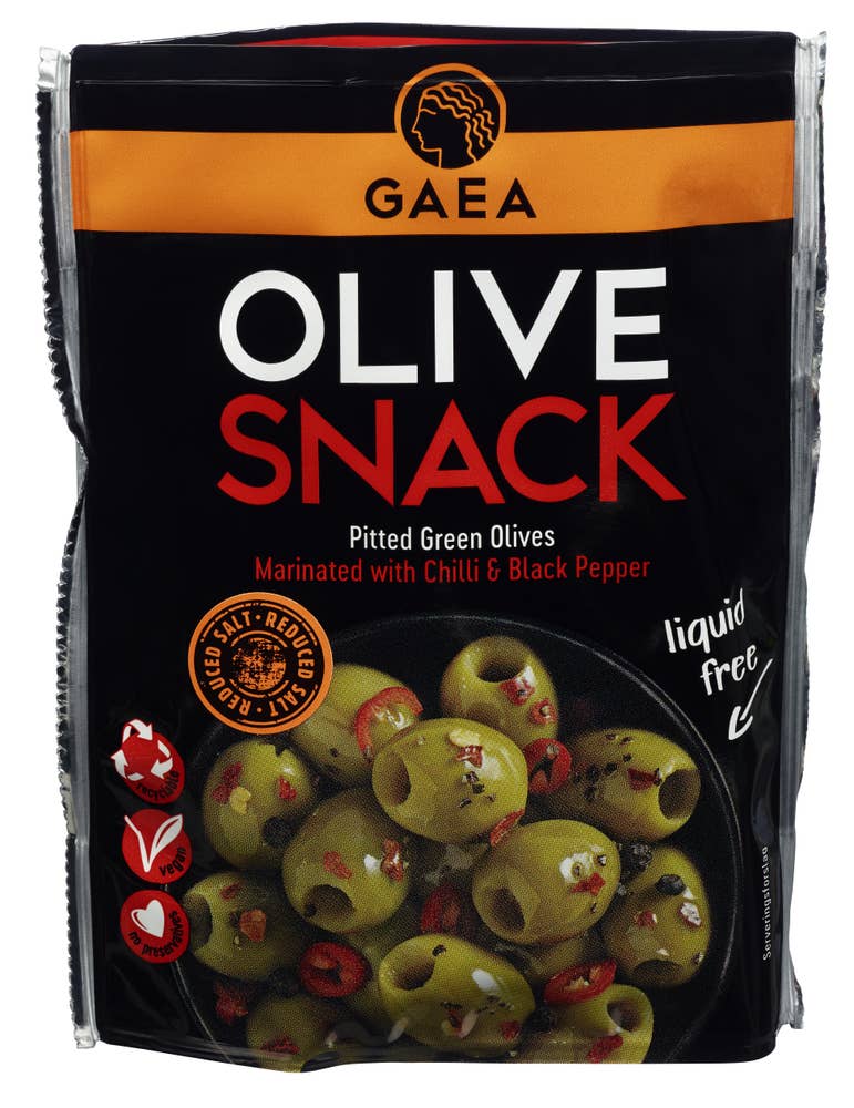 Gaea Snackoliven Chilli & Black Pepper