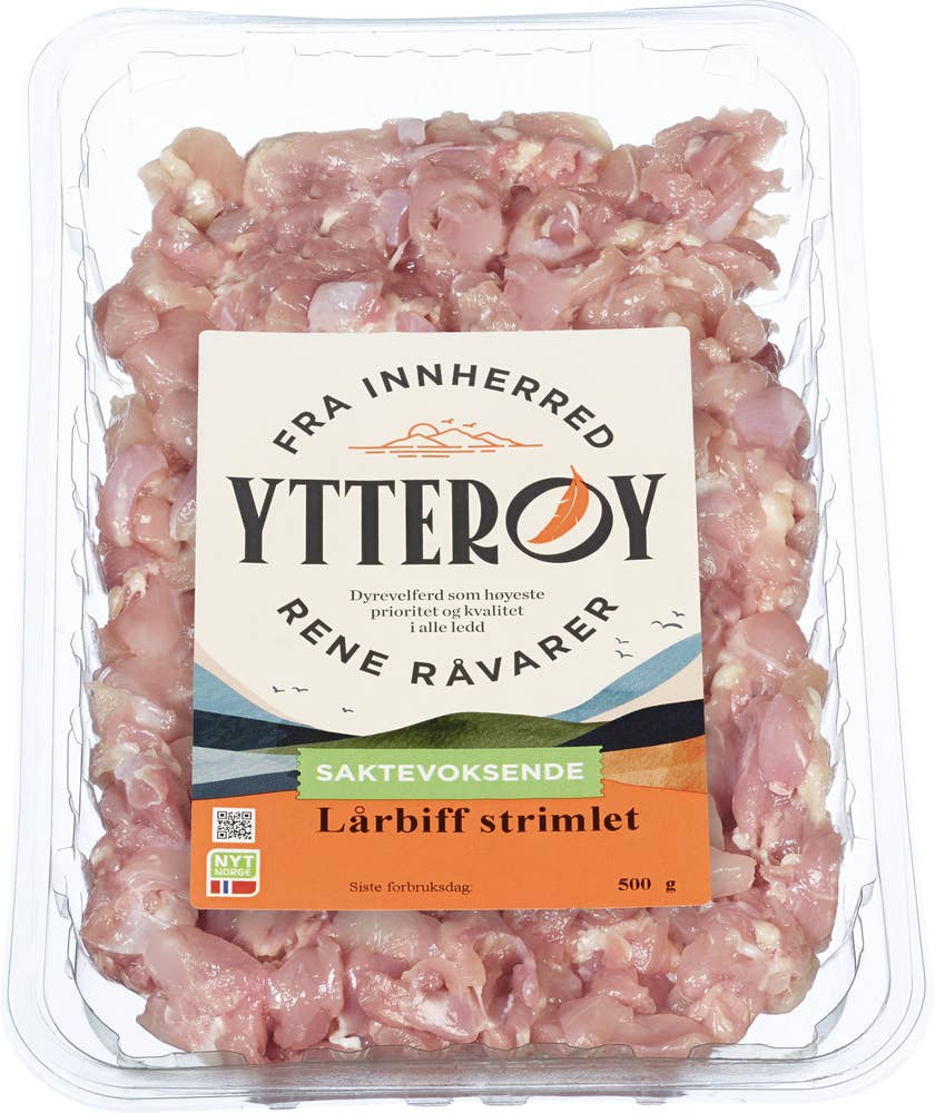 Ytterøy Kylling lårbiff strimlet Saktevoksende kylling