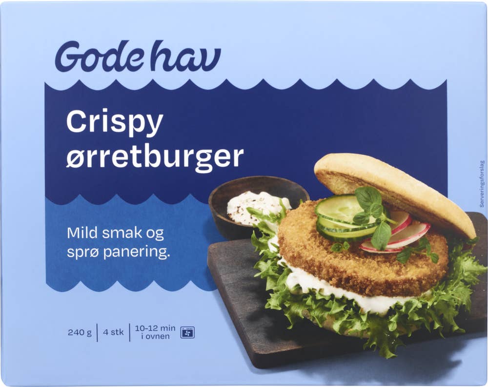 Gode Hav Panert ørretburger