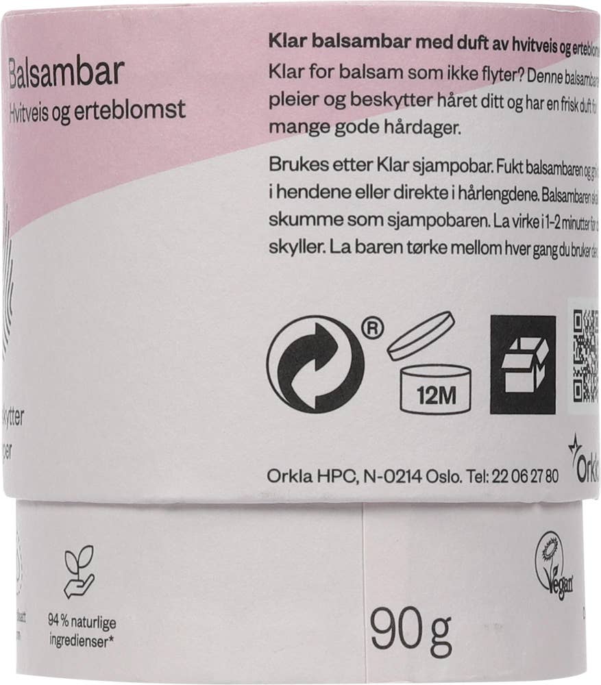Klar Balsambar Hvitveis og erteblomst