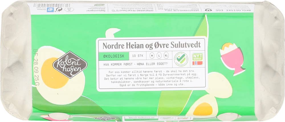 Kolonihagen Økologiske egg Str M/L/XL