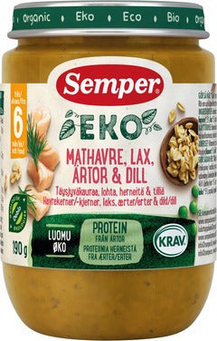 Semper Havre, Laks, Erter & Dill Fra 6 mnd, Økologisk