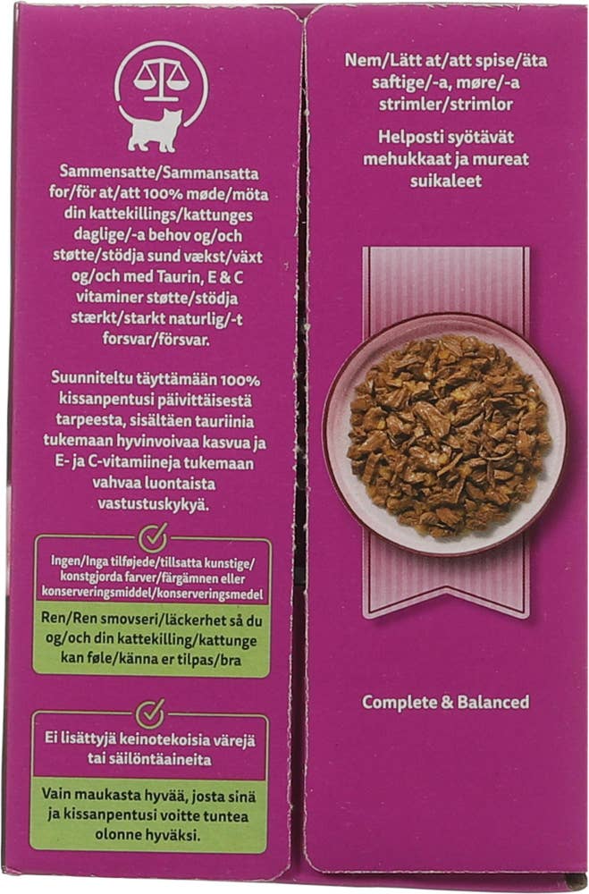 Whiskas Pure Delight med mørkt fjærkre i gelé Til kattunger opptil 12 mnd, 12 stk
