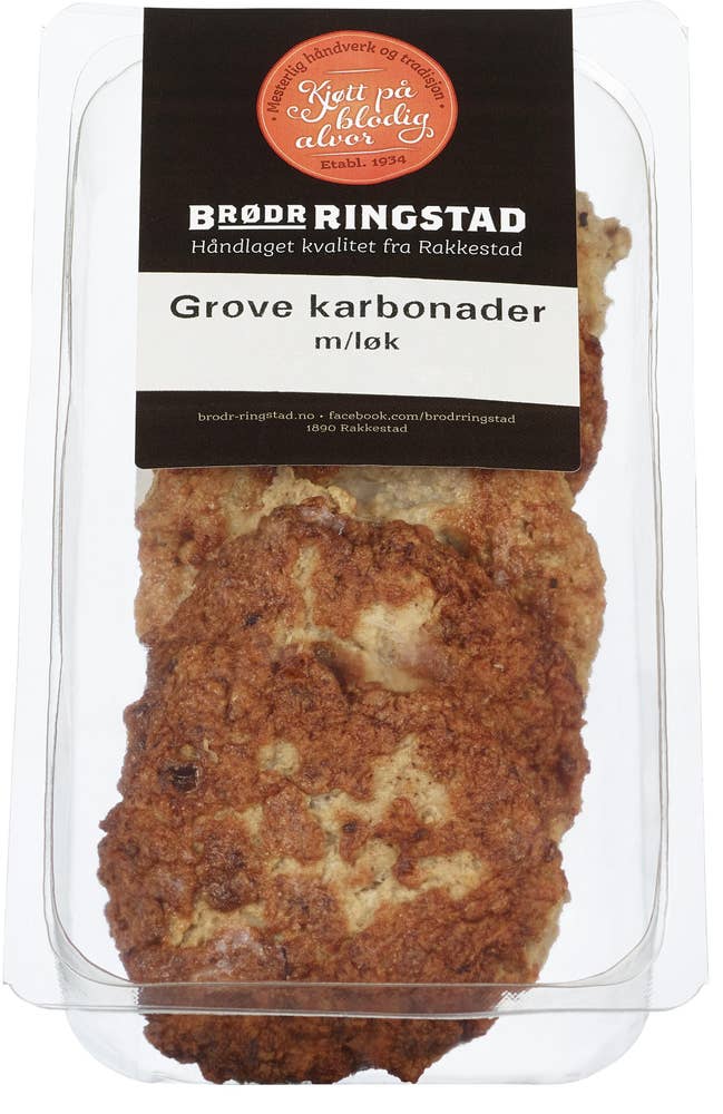 Brødr Ringstad Grove karbonader Med Løk