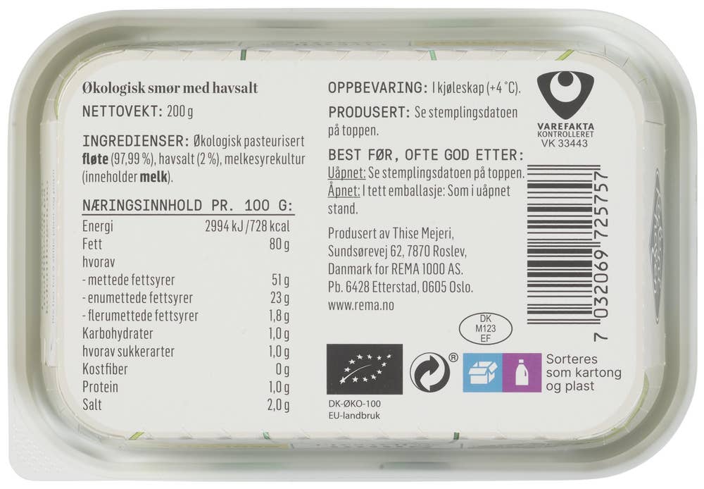 Kolonihagen Meierismør Økologisk