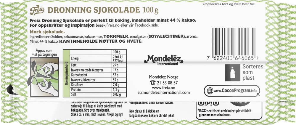 FREIA Dronning sjokolade Kokesjokolade