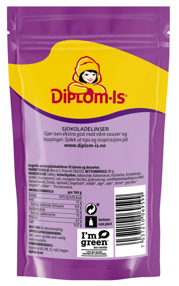 Diplom-is Sjokoladelinser