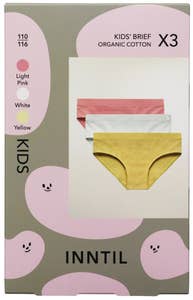 Inntil Truser Tre farger, barn str. 110-116