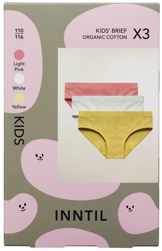 Inntil Truser Tre farger, barn str. 110-116