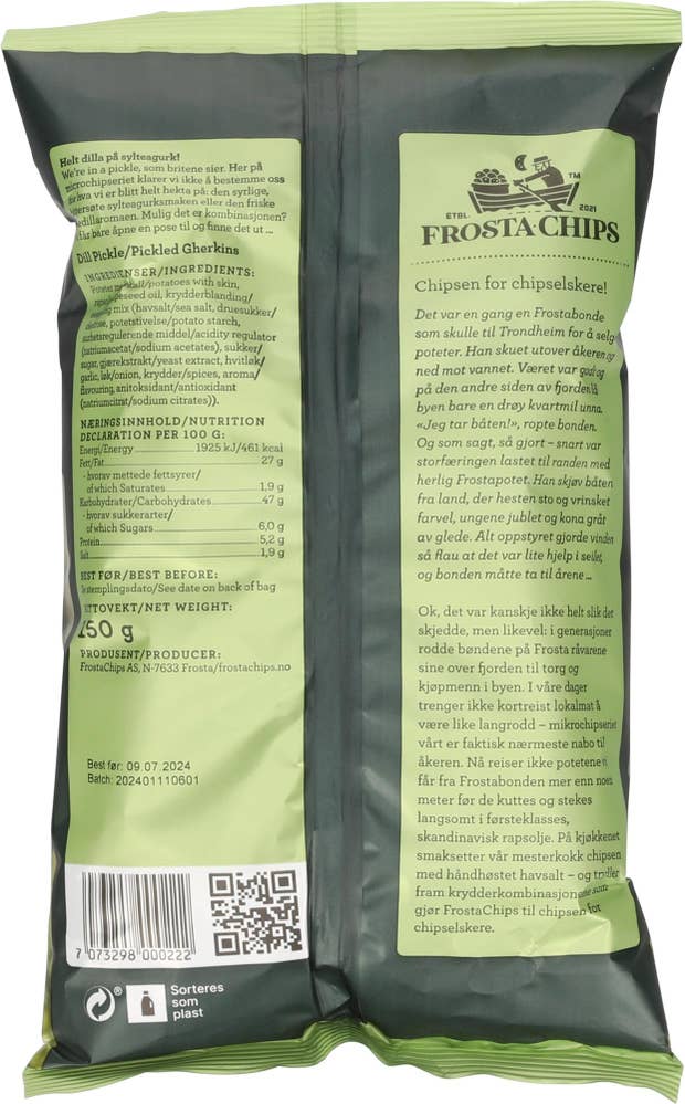 FrostaChips Dill Pickle