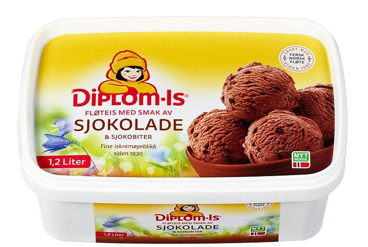 Diplom-is Fløteis med Sjokolade