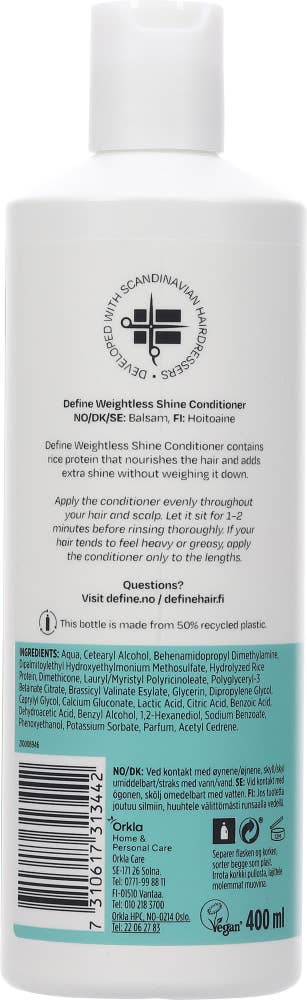 Define Weightless Shine Condtioner
