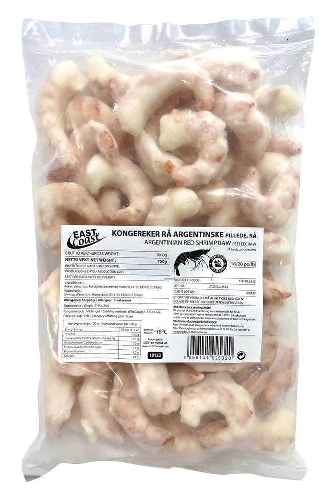 Ec Kongereker rå Argentinske 16/20 U/Skall