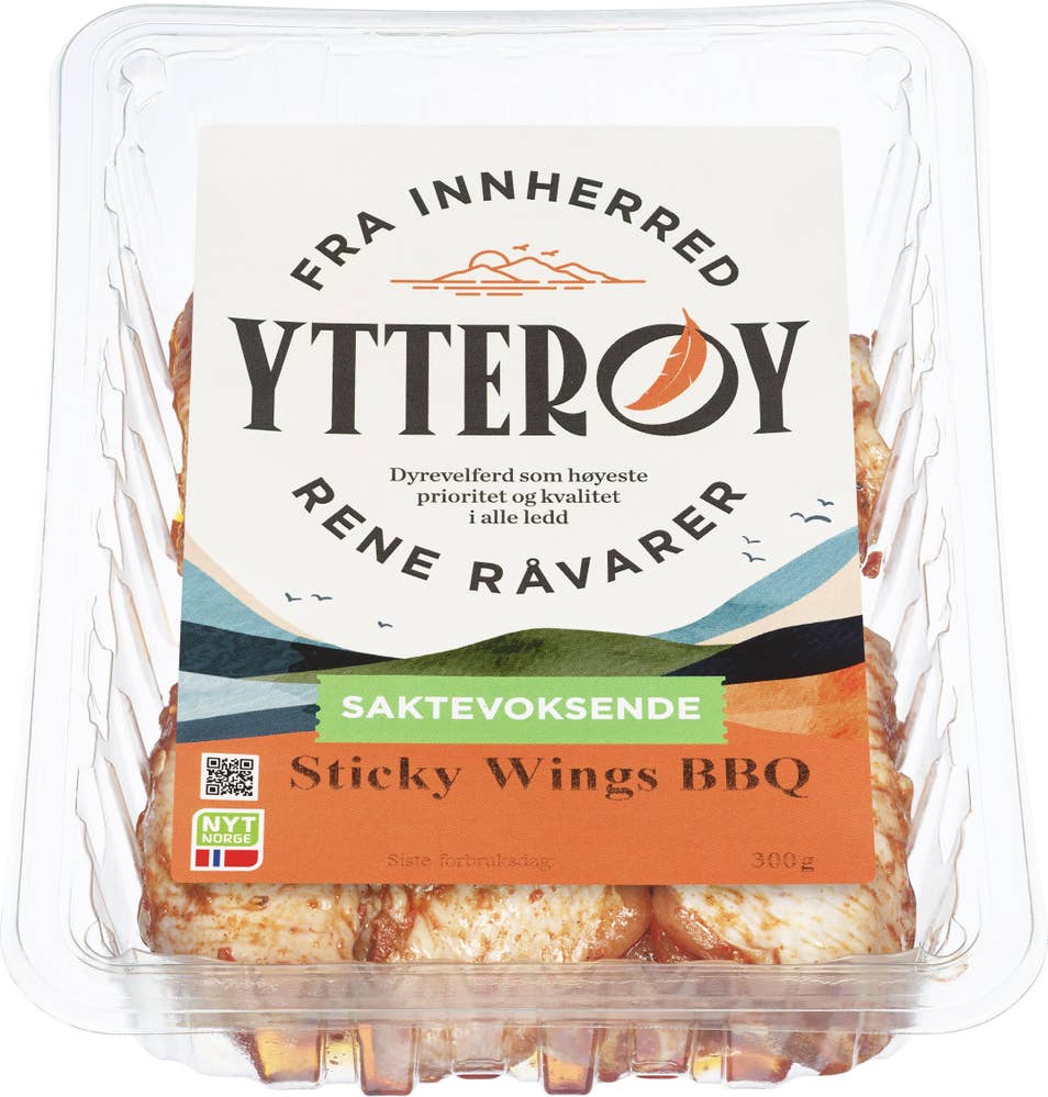 Ytterøy Sticky Wings BBQ Saktevoksende kylling
