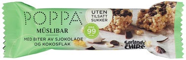 Sørlandschips Poppa Müslibar Kokos og Sjokolade