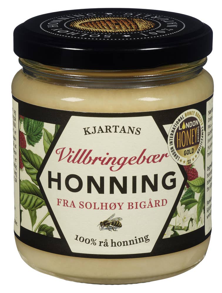 Bringebærhonning Myk, 350 g