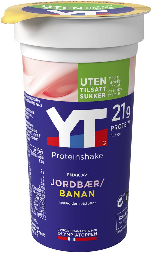Tine YT Proteinshake Jordbær & Banan