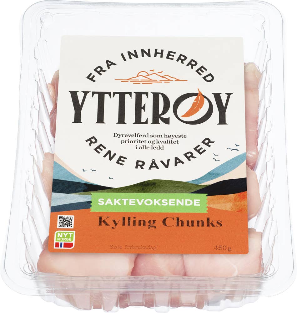 Ytterøy Kyllingfilet Chunks Saktevoksende kylling