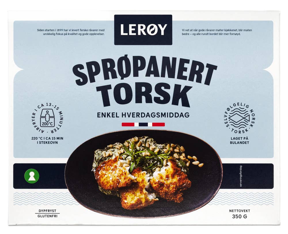 Sprøpanert torsk 350 g