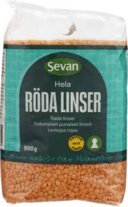 Tørkede røde linser, hele