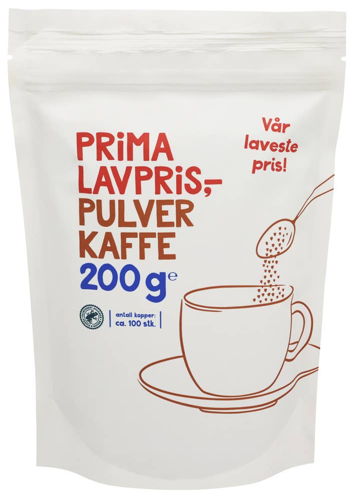 Prima Lavpris Pulverkaffe