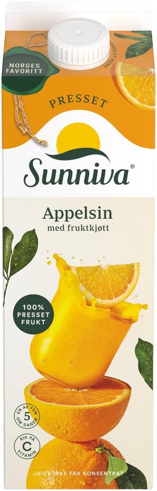 TINE Premium Appelsinjuice Med fruktkjøtt