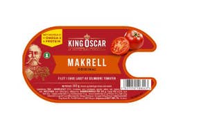 King Oscar Makrellfilet med skinn Med tomatsaus