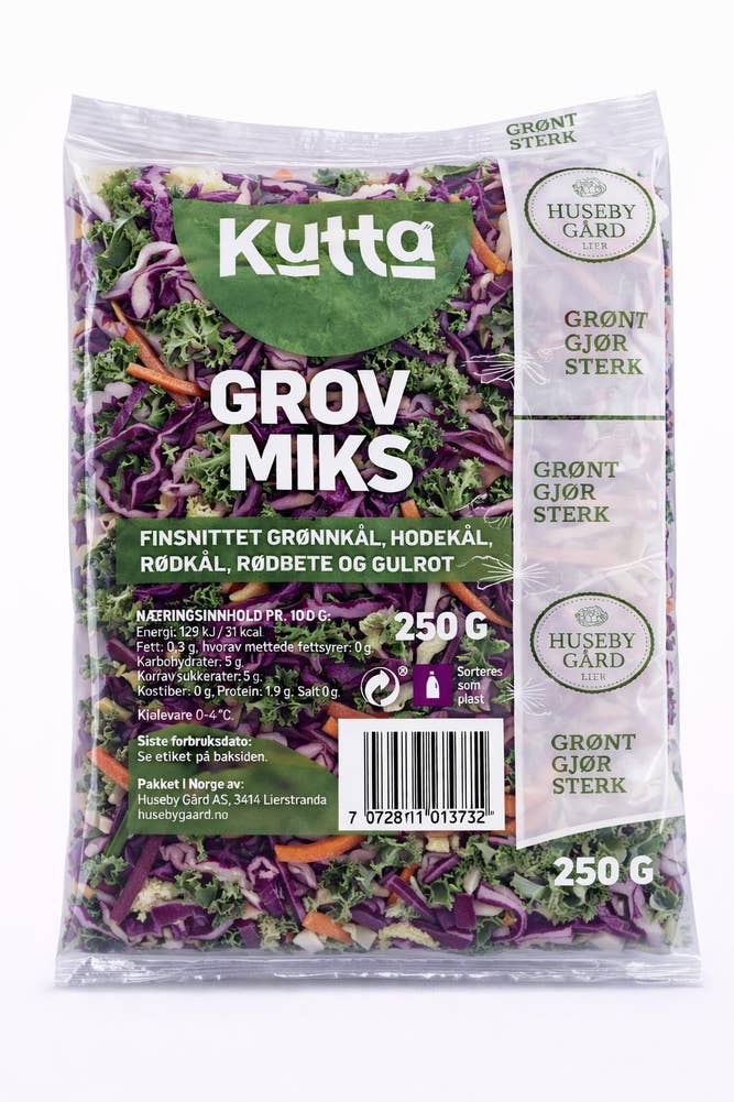 Huseby Gaard KUTTA Grovmiks Grønnkål, hodekål, rødkål, rødbete og gulrot