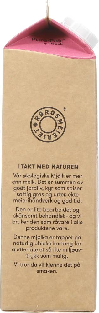 Økologisk Rørosmjølk Laktosefri Lett 1,2% fett