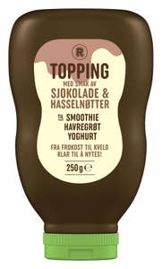 R Toppingsaus Med sjokolade og hasselnøtter