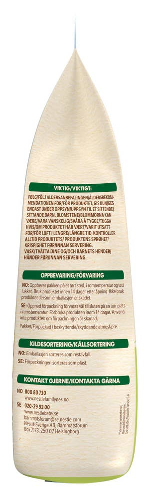 Nestlé Crunchy flowers Pære & gulrot Med fullkorn