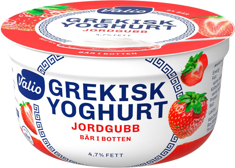 Valio Jordbær gresk yoghurt Laktosefri, 4,7%