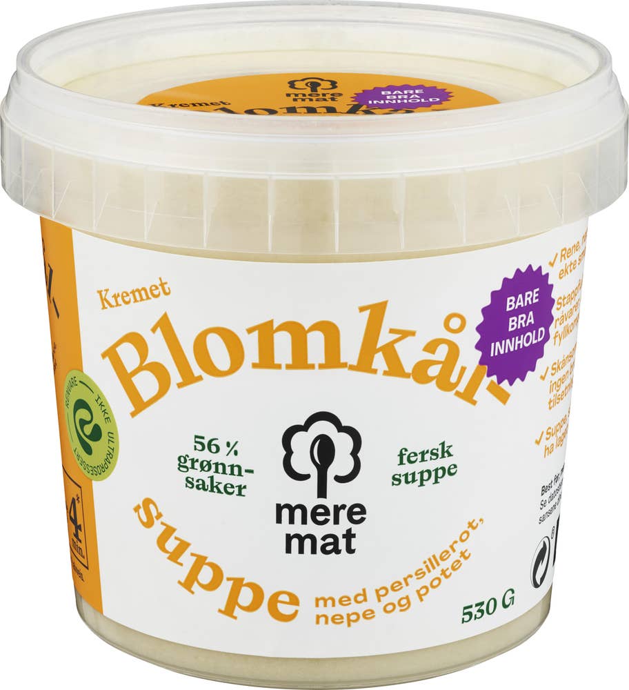 Mere Mat Suppe med blomkål, nepe og persillerot