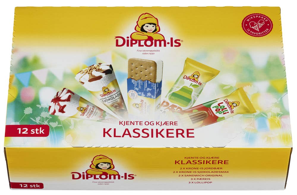 Diplom-is klassikere 12 stk