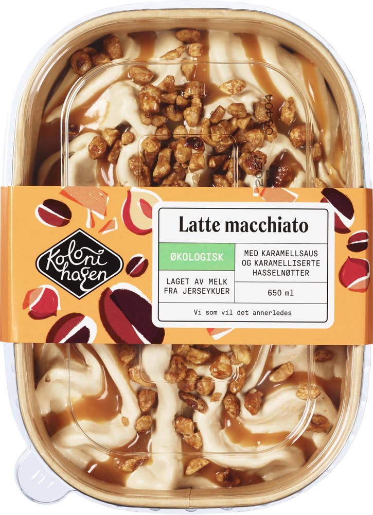 Kolonihagen Økologisk iskrem med latte macchiato-smak