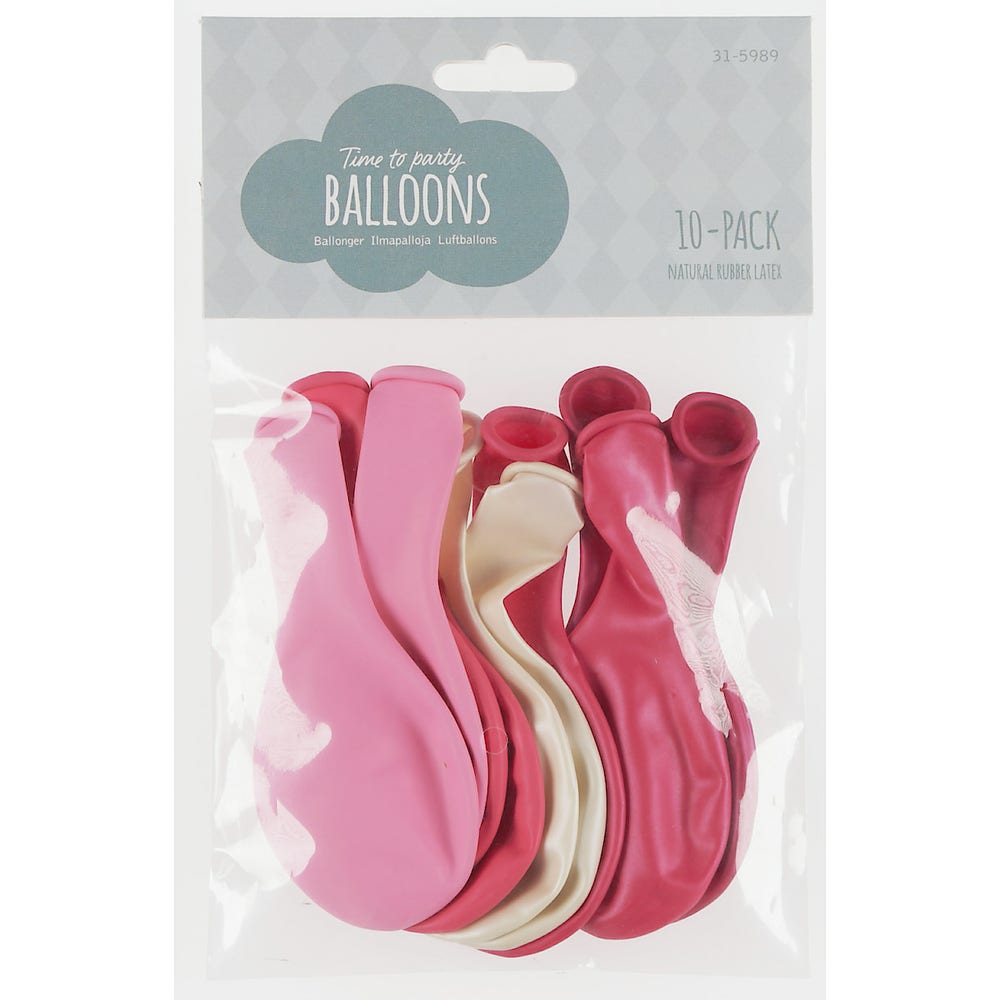 Clas Ohlson Ballonger, rosa 10stk