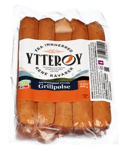 Ytterøy Kylling grillpølse Saktevoksende kylling